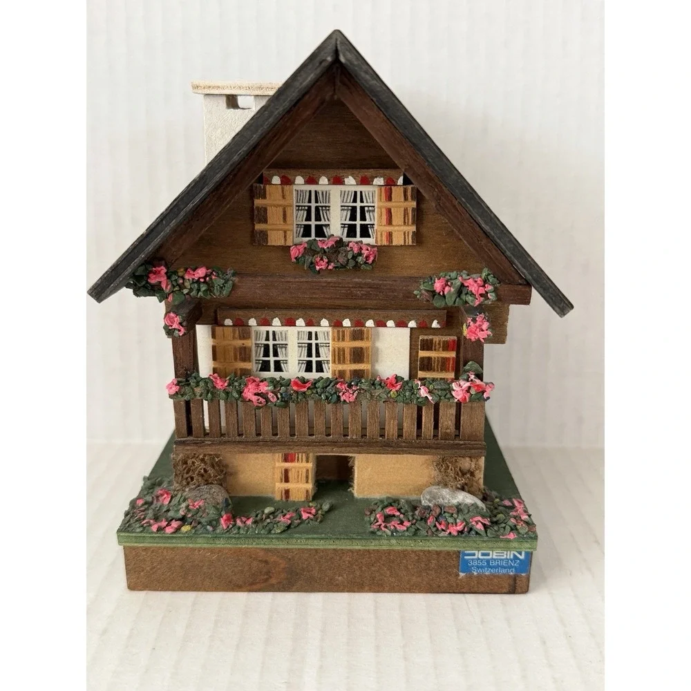 Vintage EJB Reuge Swiss Chalet Jewelry Music Box Vienna Woods Melody